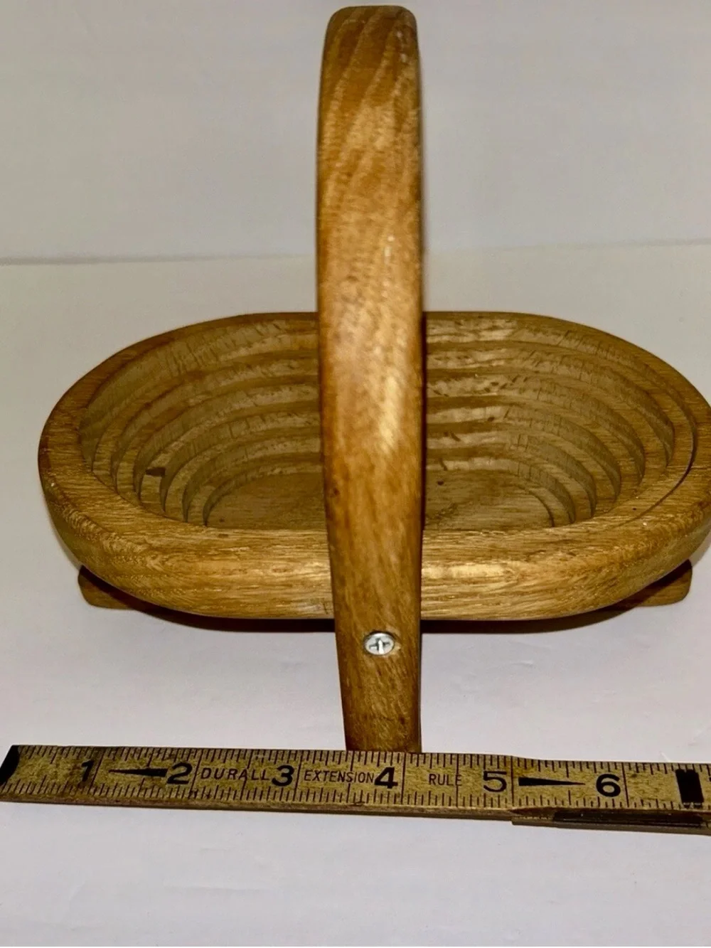 Handcrafted Collapsible Wooden Basket Folds Flat